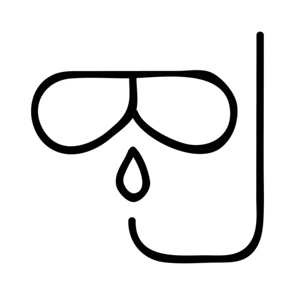 Schwimmbrille Illustration Vektor — Stockvektor