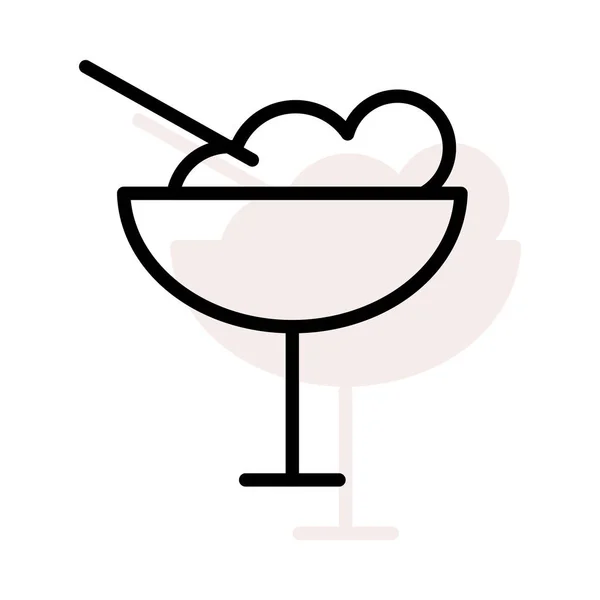 Векторная Иллюстрация Иконок Мороженого — стоковый вектор
