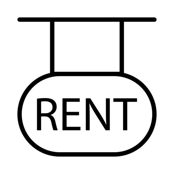 Rent Sign Web Icon Vector — Stock Vector