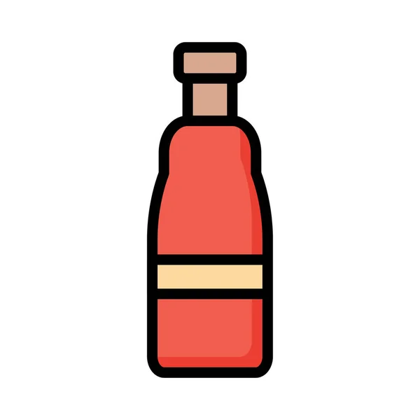 Fles Web Icoon Vector Illustratie — Stockvector