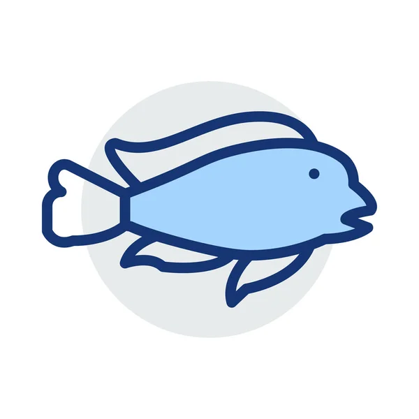 Ilustração Vetor Ícone Web Peixe — Vetor de Stock