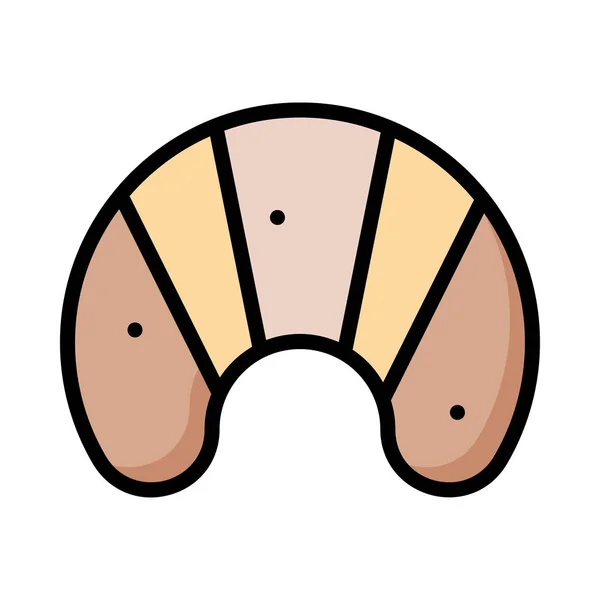 牛角面包图标 矢量插图 — 图库矢量图片