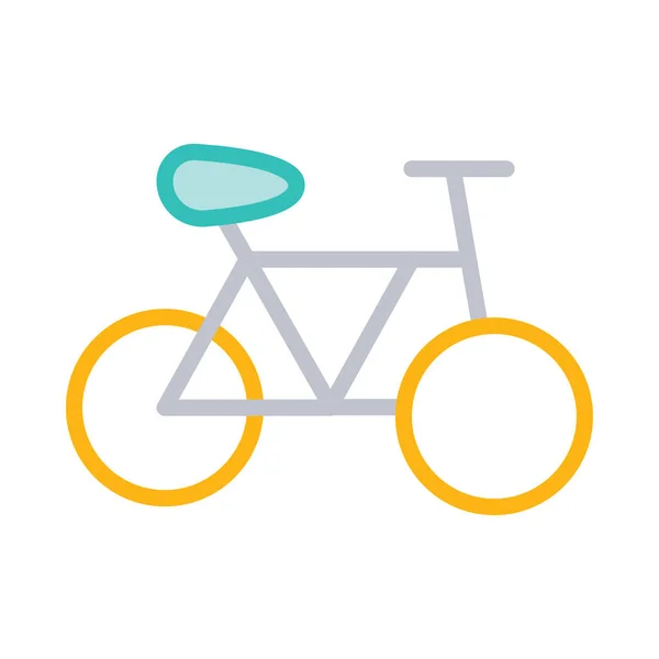 Bici Icono Plano Aislado Sobre Fondo Blanco Vector Ilustración — Archivo Imágenes Vectoriales