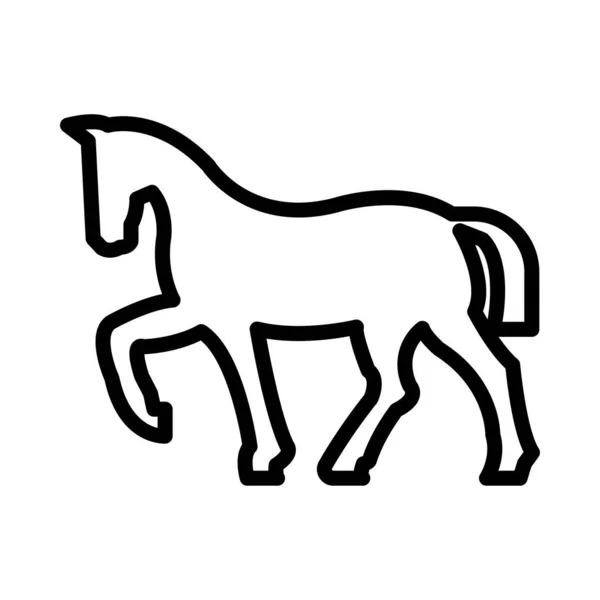 Het Pictogram Van Het Web Van Paard Vectorillustratie — Stockvector