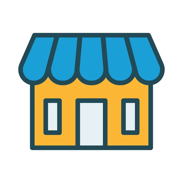 Shop Web Icon Vektor Illustration — Stockvektor