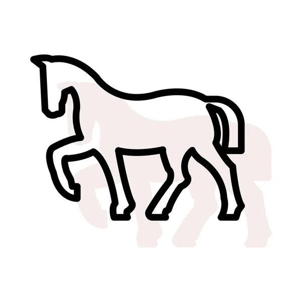 Horse Web Icon Vector Illustration — Stock Vector