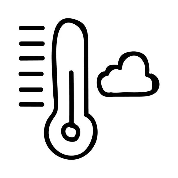 Thermometer Web Icon Vektor Illustration — Stockvektor
