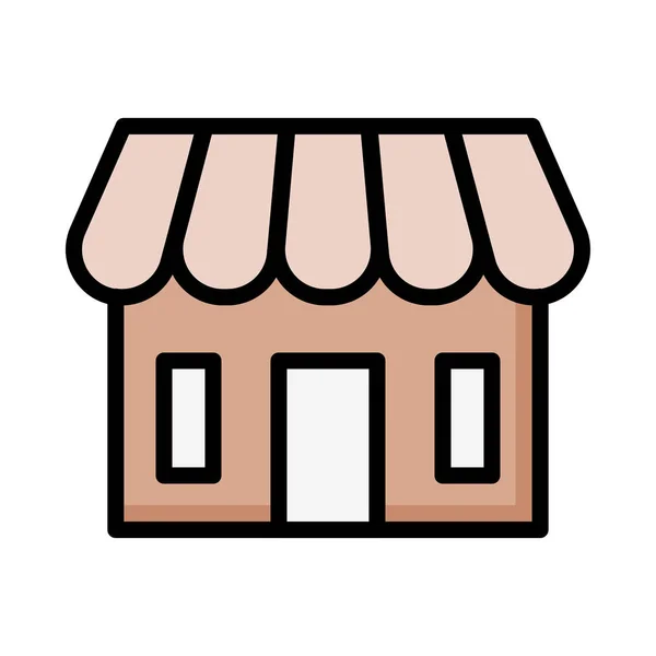 Shop Web Icon Vector Illustration — Stock Vector