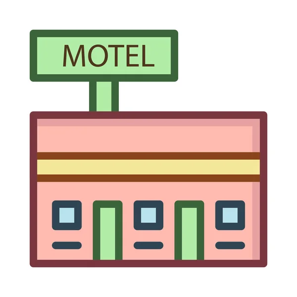 Hotelová Webová Ikona Vektorová Ilustrace — Stockový vektor