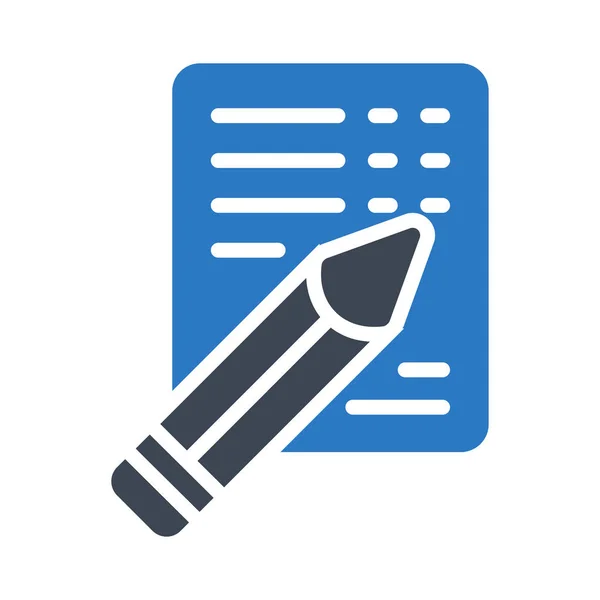 File Pencil Web Icon Vector Illustration — Stock Vector