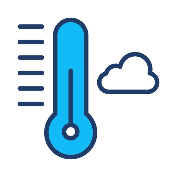 Thermometer Web Icon Vector Illustration — Stock Vector