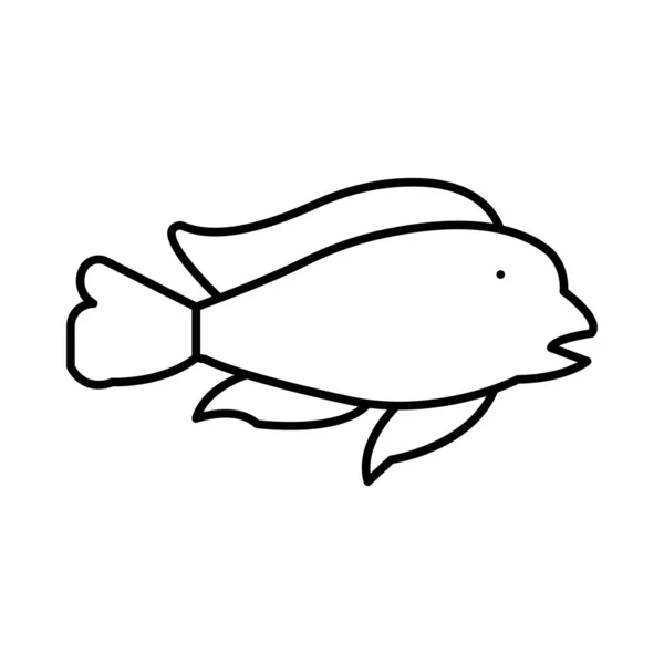 Illustration Vectorielle Icône Web Poisson — Image vectorielle