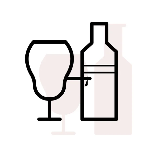 Fles Glas Vectorillustratie — Stockvector