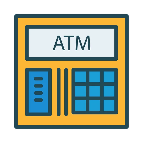 Atm Web Icon Vector Illustration — Stock Vector