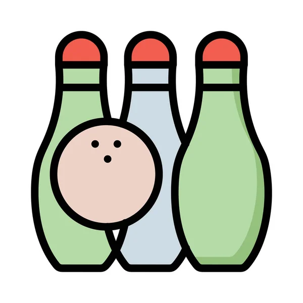 Icône Bowling Illustration Vectorielle Sport — Image vectorielle