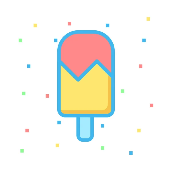 Ice Cream Icon Vector Illustration — Stock Vector