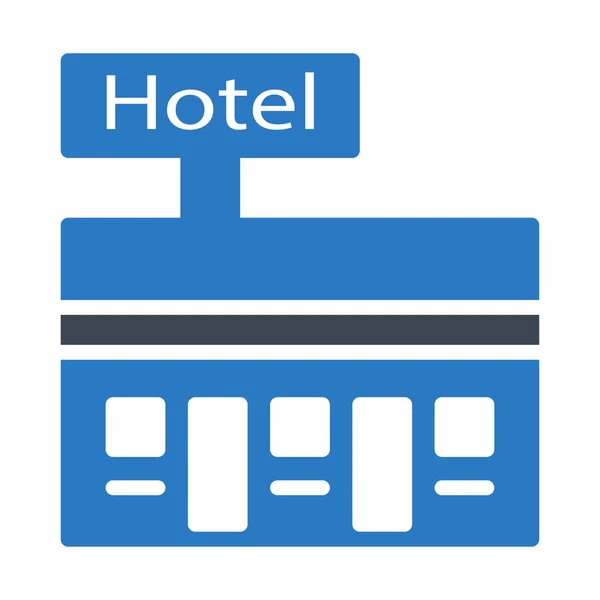 Hotel Web Icon Vector Illustration — Stock Vector