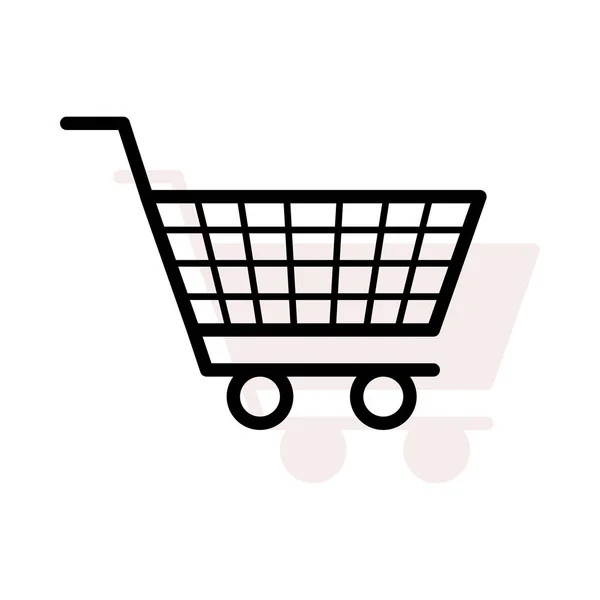 Shopping Cart Platte Pictogram Vector — Stockvector