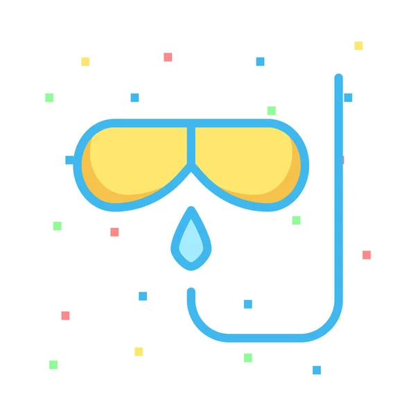 Gafas Natación Ilustración Vector — Vector de stock