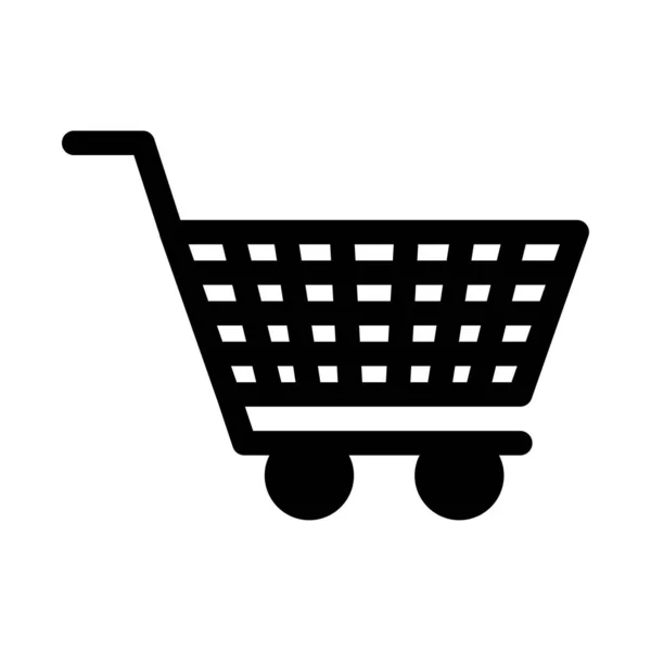 Shopping Cart Flat Ikonen Vektor — Stock vektor