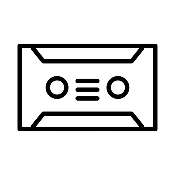 Cassette Web Icon Vector Illustration — Stock Vector