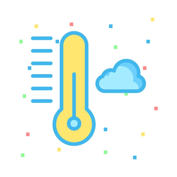 Thermometer Web Icoon Vector Illustratie — Stockvector