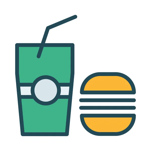 Ícone Web Fast Food Ilustração Vetorial —  Vetores de Stock