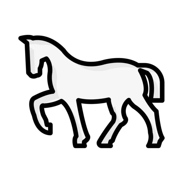 Horse Web Icon Vector Illustration — Stock Vector