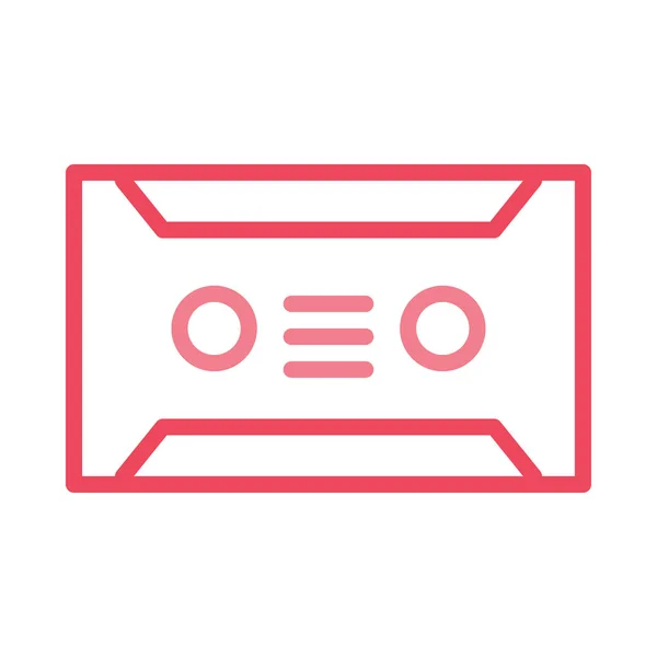 Icono Web Cassette Vector Ilustración — Archivo Imágenes Vectoriales