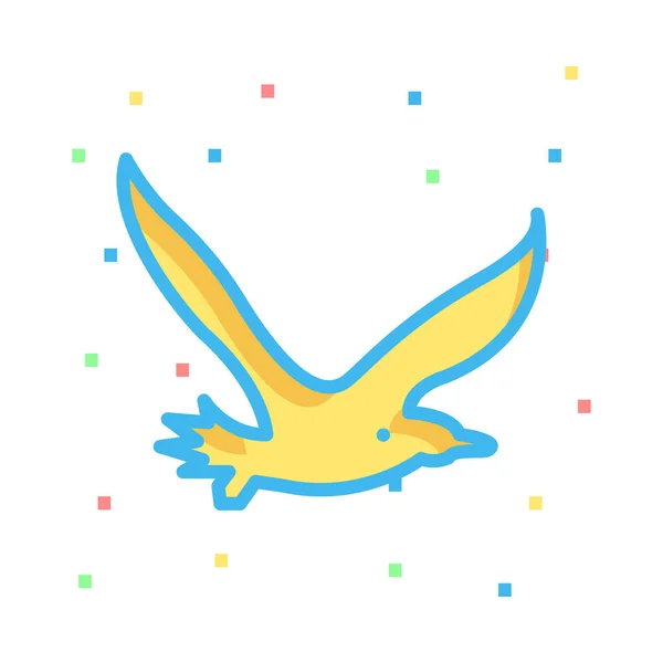 Icono Web Pájaro Ilustración Vectorial — Vector de stock