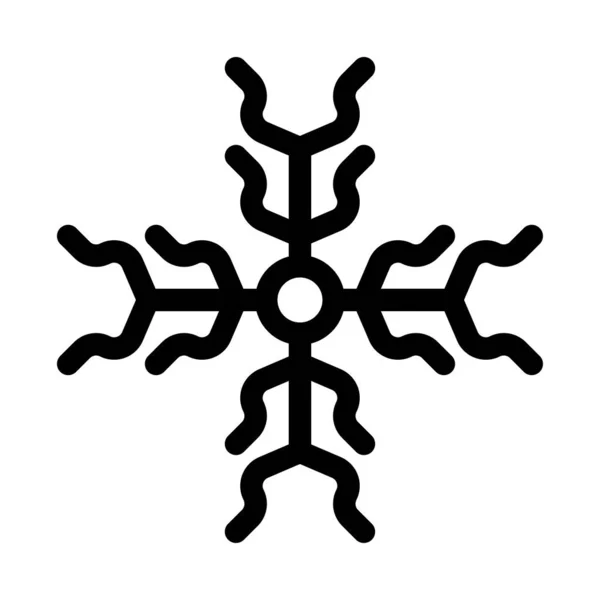 Snowflake Flat Icon Isolated White Background Vector Illustration — Stock Vector