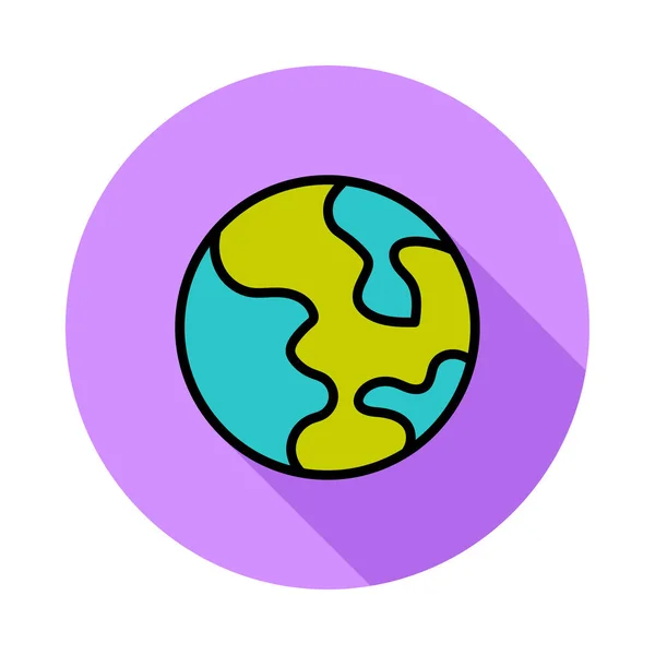 World Globe Icono Icono Ilustración Vectorial — Vector de stock
