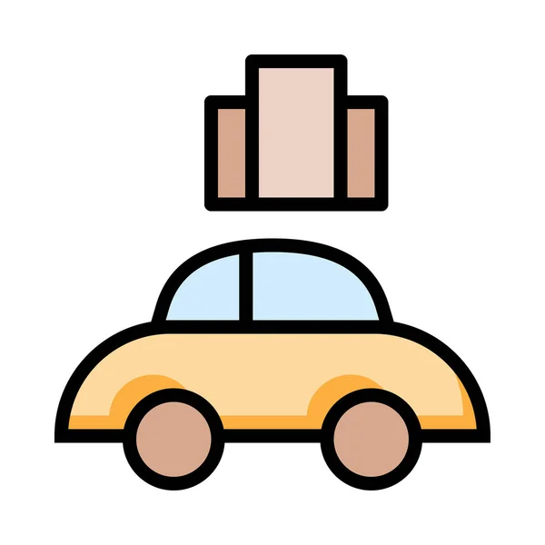 Coche Sobre Fondo Blanco Ilustración Vectorial — Vector de stock