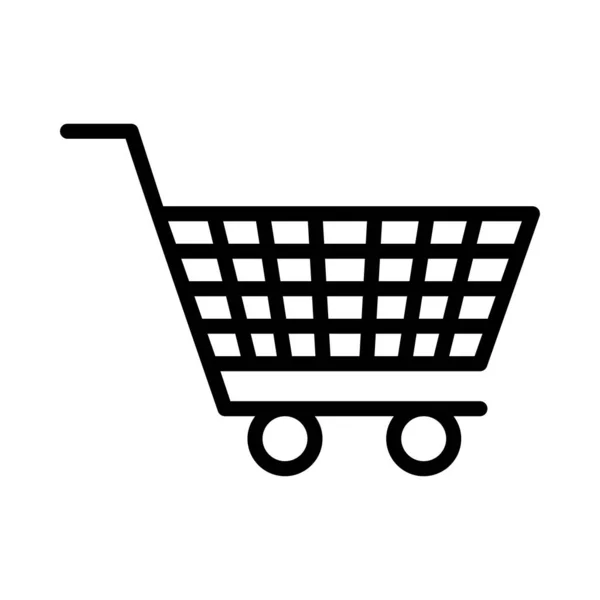 Shopping Cart Flat Ikonen Vektor — Stock vektor