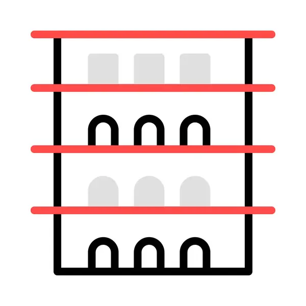 Ícone Web Hotel Ilustração Vetorial — Vetor de Stock