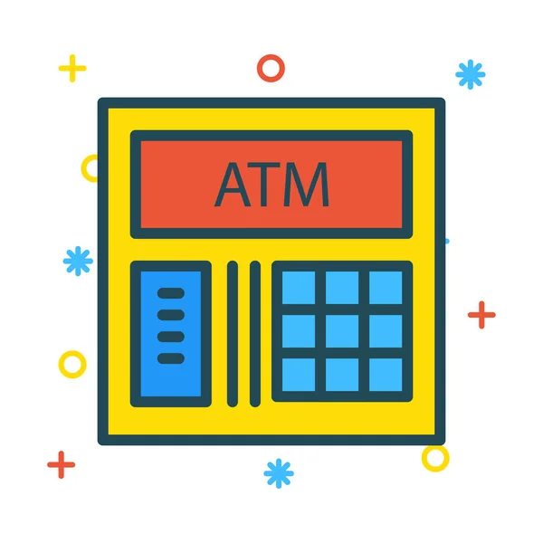 Icona Web Atm Illustrazione Vettoriale — Vettoriale Stock