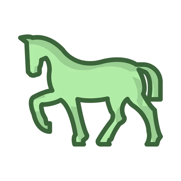 Pferd Web Symbol Vektor Illustration — Stockvektor