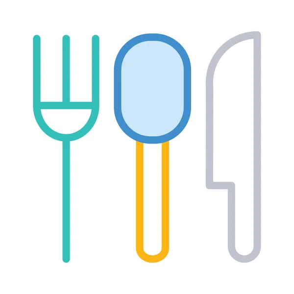 Knife Fork Spoon Icon Vector Illustration — Stock Vector
