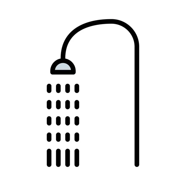 Shower Web Icon Vector Illustration — Stock Vector