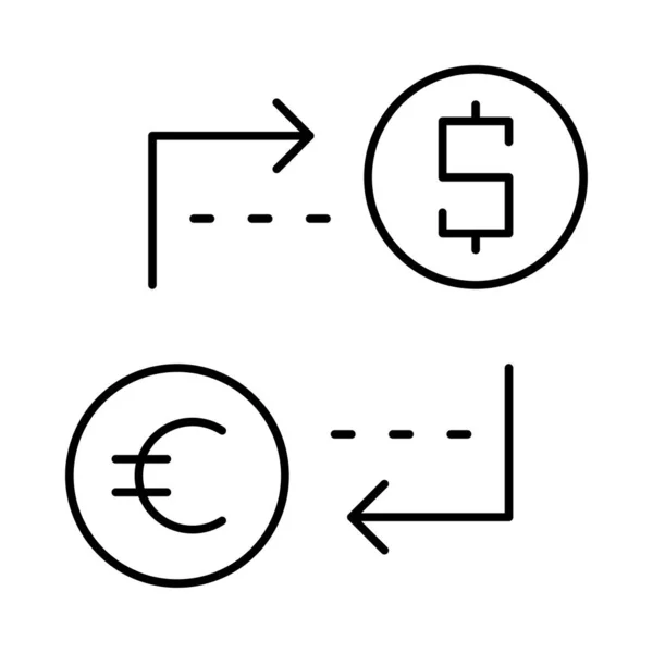 Currency Exchange Web Icon Vector Illustration — Stock Vector