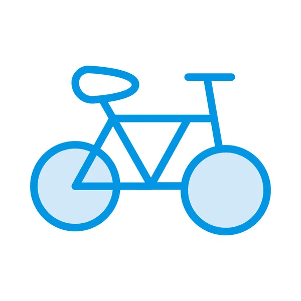 Cykel Flat Ikonen Isolerad Vit Bakgrund Vektor Illustration — Stock vektor