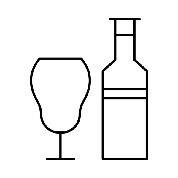 Fles Glas Vectorillustratie — Stockvector