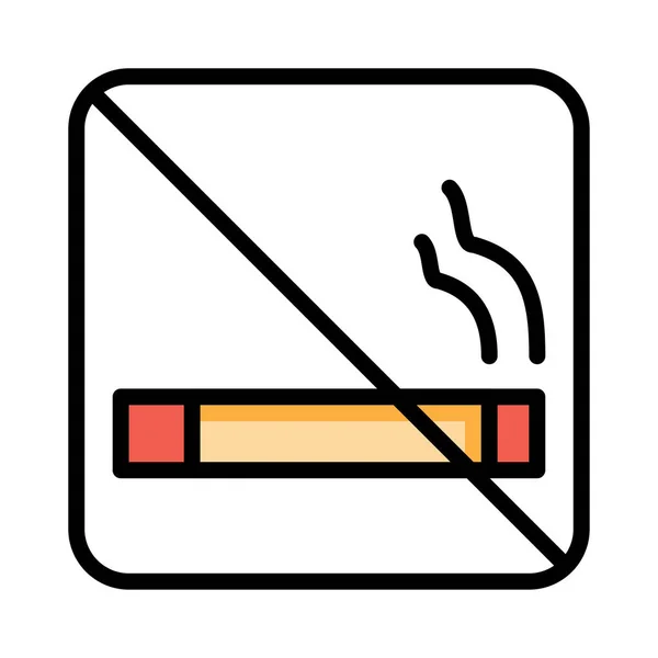 Kein Rauchen Web Symbol Vektor Illustration — Stockvektor