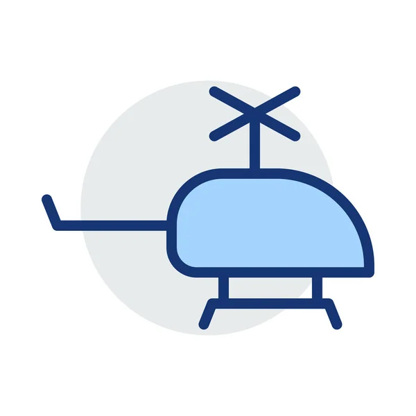 Helicóptero Icono Web Vector Ilustración — Vector de stock