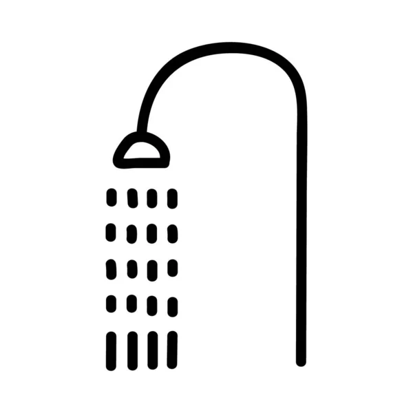 Dusche Web Symbol Vektorillustration — Stockvektor