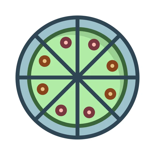 Векторная Иллюстрация Иконок Пиццы — стоковый вектор