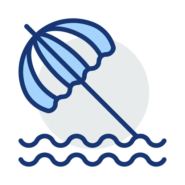 Umbrella Web Icon Vector Illustration — Stock Vector