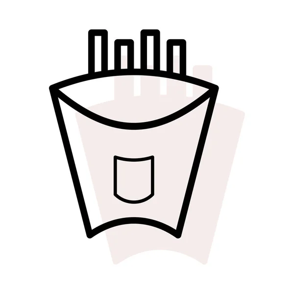 Pommes Frites Web Icon Vektorillustration — Stock vektor