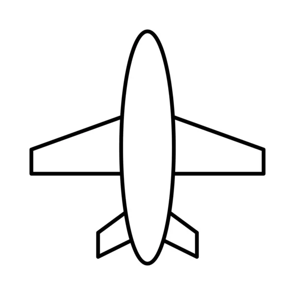Izole Uçak Vektör Çizim — Stok Vektör