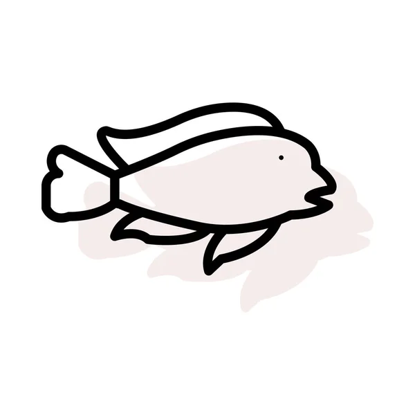 Fish Web Icon Vector Illustration — Stock Vector
